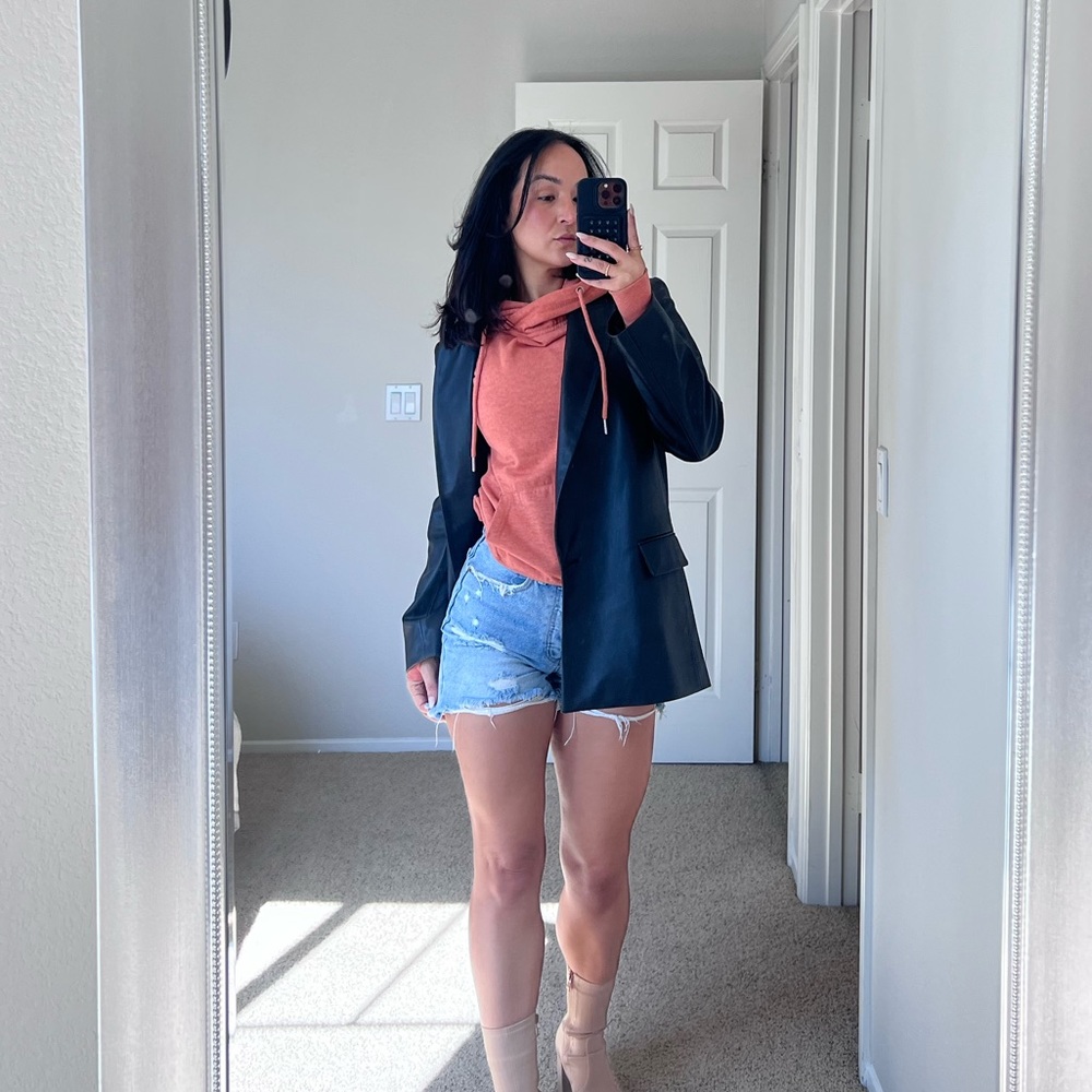 Orange washed hoodie